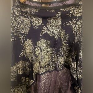 Rozae Nichols convertible Strapless top or Skirt with Gold sparkles size M